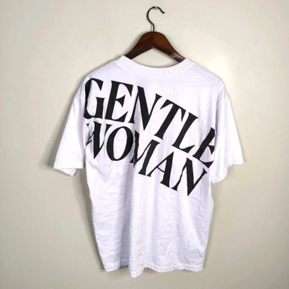 Gentlewoman Retro 90s Style Letter Logo Oversized Boxy Urban Street T-Shirt L - Picture 4 of 9